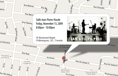 Ian Kelly map Chateauguay, QC